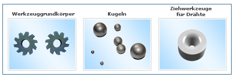 Werkzeuggrundkrper, Kugeln, Ziehwerkzeuge fr Drhte